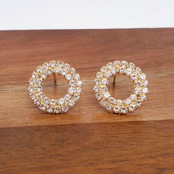 14K Gold Womens Small Round 1ct Diamond Hoop Earrings New 14 K Silver Jewelry